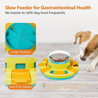 Dog Puzzle Toy Mental Stimulation - Level 2 in 1 Dogs Food Puzzles Toys